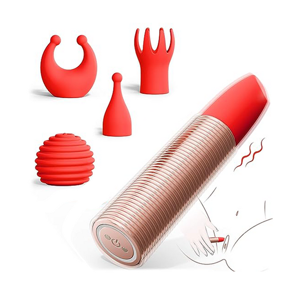 Mini Clitoral Vibrator with Interchangeable Sleeves