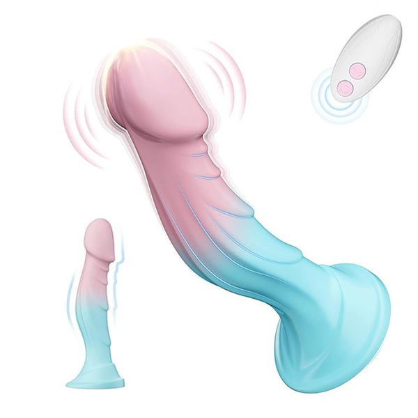 7.5 Inch Silicone Dildo with 9 Vibration Modes & Suction Cup